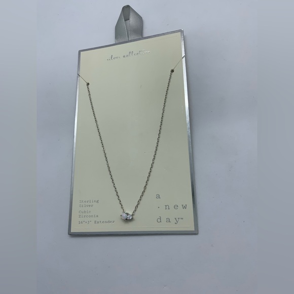 A New Day Silver Cubic Zirconia Necklace - Picture 6 of 14